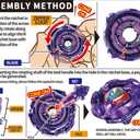 2 x Gyro X Set, 2 Right Spinning Tops Attack Type and Defense Type, Fun for Battling Game, Great Toy Gift for Boy Kid 6+