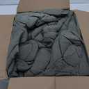 Bedsure Comforter Set King Size - Cotton Fabric with Microfiber Inner Fill, Dark Grey Soft Bed Set for All Seasons, 3 Pieces, 1 Comforter (104" x 90") and 2 Pillow Cases (20" x 36")