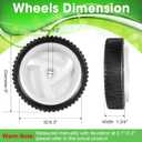 8 inch Lawn Mower Wheels Front Drive - Heavy Duty Rubber Tires for Craftsman/Husqvarna Self-Propelled Mowers, 2PCS Replacement for 194231X460/583719501 White