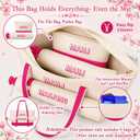 4Pcs Mahjong Tile Bag Set for American Mahjong,Racks, Mat, Pattern