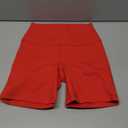 CRZ YOGA ButterLuxe Biker Shorts 6" - High Waisted Workout Running Volleyball Spandex Yoga Womens, Red, Size S