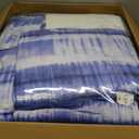 Sunshine Nicole Soft Brushed Microfiber Comforter Set, 7 Pieces Queen, with Light Weight Soft Poly Fill, Printed Dark Blue Grey Big Florals Face with Print Reverse