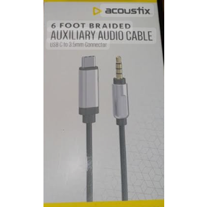 ACX USB C TO 3,5MM CABLE 6FT BK