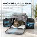 Cat Carrier Soft Sided, Expandable Pet Carrier for Medium Small Pets, Collapsible Travel Carrier with Hard Shell, 360 Panoramic Mesh