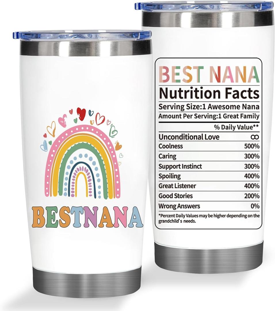 Grandma Christmas Gifts, Best Grandma Gifts for Women, Thank You Retirement Gifts Ideas for Great Grandmother, 20 Oz Insulated Tumbler Nana Mimi Gifts