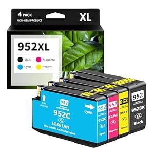952XL Ink Cartridges Combo Pack Replacement for HP 952 952XL Printers Ink Compatible for HP OfficeJet Pro 8710 7740 8720 8210 8715 7720 8702 8725 8740 8730 Printers (Black Cyan Magenta Yellow)