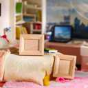 12 Pcs Dollhouse Picture Frames 1:12 Scale Miniature Picture Frames for Dollhouse Small Photo Frame Mini Wooden Dollhouses Accessories Mini House Decoration Simulation for Craft Artwork(1.25 Inches)