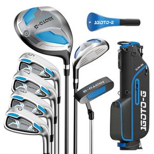 7 Pieces Golf Clubs Set for Men & Women - Right Handed Complete Golf Clubs Full Set Includes Stand Bag with Rain Hood, 1# Driver, 5# Hybrid, 5# 7# 9# PW# Irons and Putter