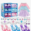 Princess Dress Up Toys & Jewelry Boutique,Girl Role Play Gifts,Kids Toys for 3-6 Years Girl Toddler ​B-Day Party Favors