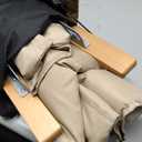 Folding Camping Chair Portable Chairs for Adults Adjustable High Back Outdoor Comfortable Chair with Storage Bag (Khaki)