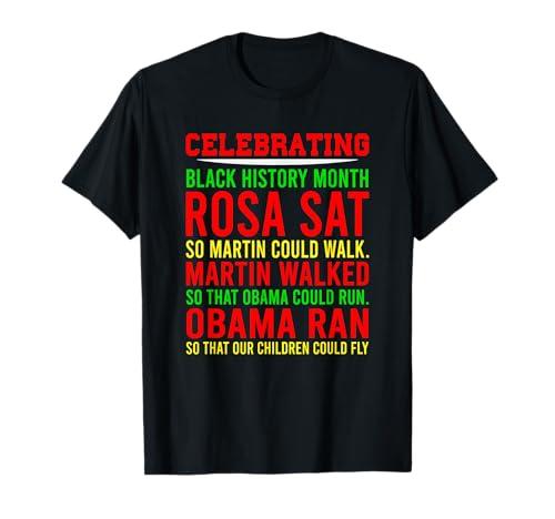 Celebrating Black History Month, Inspirational Power Leaders T-Shirt.  Size 10 kids