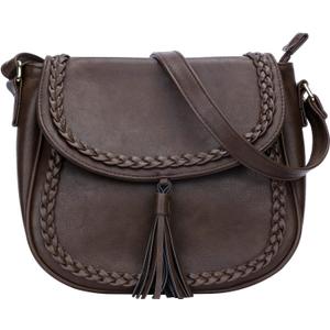 KKXIU Casual Flap Saddle Crossbody Bags for Women Purses and Handbags with Tassel