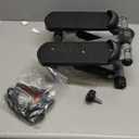 Sweetcrispy Mini Stair Steppers with Resistance Bands for Exercise at Home, Portable Exercise Twist Stepper Machine for Full Body Workout, 300LBS Capacity (Sliver Pro)