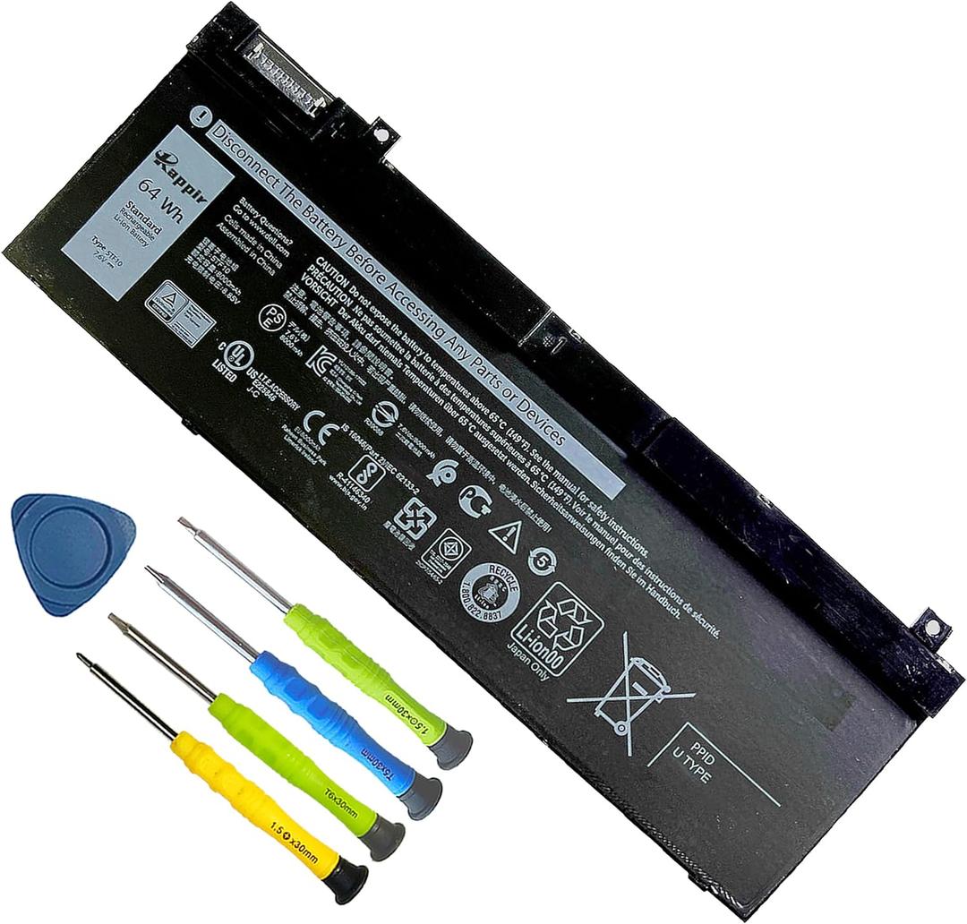 5TF10 Laptop Battery Replacement for Dell Precision 7730 7740 7530 7540 P34E P34E001 P34E002 P74F P74F001 P74F002 Series Notebook NYFJH RY3F9 0RY3F9 7M0T6 GHXKY