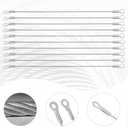 10 Pcs Cabinet Door Restraint Cabinet Hinge Limiter 8 Inch Door Opening Angle Protector Cabinets Doors Cable with Mounting Screws for Limit Doors Swing