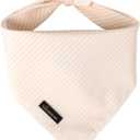 ARING PET Summer Dog Bandana-Cute Khaki Dog Bandanas, Comfortable Pet Scarf Dogs Triangle Bibs for Small to Large Boy Girl Dogs and Cats (Large (Pack of 1))