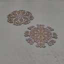 Kalakriti (Pack of 2 Patterns, 12 Inch) Indian Floral Rangoli Stencils for Door Entrance Decoration | DIY Craft Making Tools Kit |Reusable Templates Lotus Mats for Floor Table| Diwali Gift