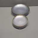 Rubtlamp 60Pcs Clear Plastic Plates,Clear Disposable Plates With Gold Rim,Heavy-duty Gold Plates,Hammered Party Plates Include 30Clear Dessert-Platos,30Dinner-Platos for Wedding, Party&Christmas