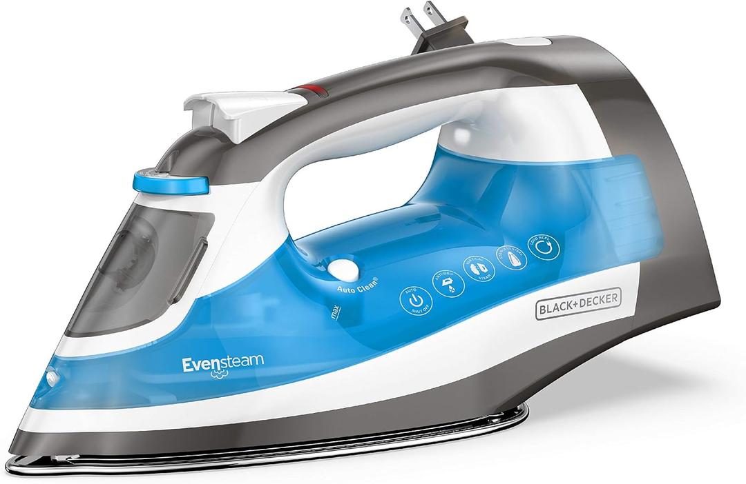BLACK+DECKER ICR19XS One Step Steam Cord Reel Iron, Blue