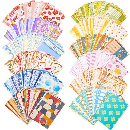 Vintage Scrapbook Paper Set Aesthetic Paper Supplies Diy Decorative Supplies for Writing Drawing Embellishment Scrapbooking Travel Journal 3.35x2.17 Inch