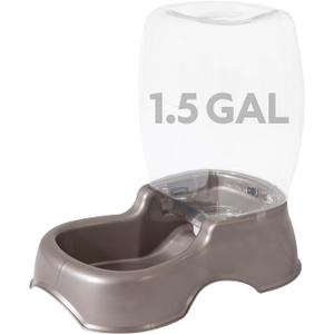 Petmate Pet Cafe Waterer Cat and Dog Water Dispenser 4 Sizes, Pearl Tan, 1.5 GAL