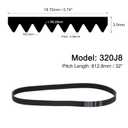 uxcell 320J8 PJ V-Ribbed Belt 8 Ribs 32" Length x 0.74" Width x 0.14" Thick, EPDM Poly V Belt, Industrial Transmission Serpentine Belt, 2pcs