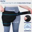 REVIX Extra Large Hip Ice Pack Wrap After Surgery, Reusable Gel Cold Pack for Hip Replacement Recovery, Sciatic Nerve, Cold Therapy Hip Flexor Compression Wrap, Black