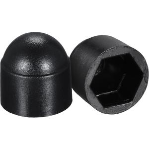 uxcell Plastic Dome Nut Protection Cap Covers, M6 Nut Cover Black 100pcs