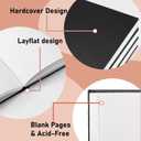 Hardcover 9" x 12" Sketch Pads for Drawing, 110 Sheets, 80lb/120GSM Marker Sketchbook - Acid Free Paper, Durable Binding, Bleedproof, Professional Hardbound Sketchbook (Pack of 1)