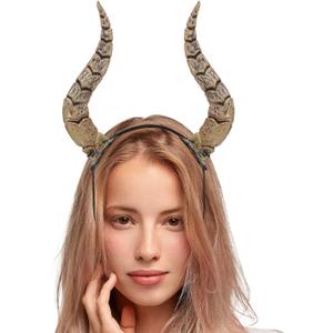 VALICLUD Halloween Horn Headband, Bull Horns Accessory - Animal Simulation Horn Headband Headwear for Animal Fancy Dress Headband Halloween Festival Dance Party Cosplay