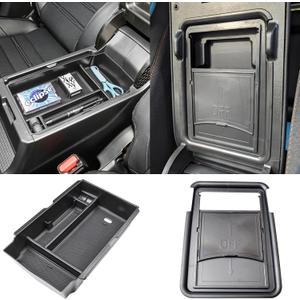 Center Console Organizer Compatible with Honda CRV 2023 2024 2025 and Hidden Storage Box Interior Accessories, CR-V Armrest Organizer Insert Tray Coin Holder, Black