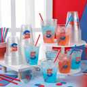 2 x Uiifan 50 Pcs Spider 5th Birthday Party Supplies 12 oz Spider Web Disposable Plastic Cups Cartoon Cups Cheers to 5 Fifth Red Blue Party Supplies 5 Year Old Friends Birthday Decoration, about 4 inches
