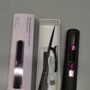 LAMA Portable 2 in 1 Travel Straightener and Curler, Cordless Hair Straightener 4500mAh, Rechargeable LCD Flat Iron, Mini Ceramic Curling Iron,USB Rechargeable Hot Tools, Black+Rose Red