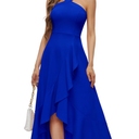 Bbonlinedress Halter Cocktail Women Dresses Prom Formal Wedding Bridesmaid Dress Ruffled Maxi Hi-Lo Evening Party 2025 Dress XL