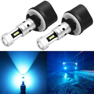 PHINLION 880 Blue LED Fog Light Bulbs, 3800 Lumens Super Bright 885 899 893 LED Fog Lights Replacement with Projector for Cars, Non-polarity, 8000K Ice Blue, Pack of 2