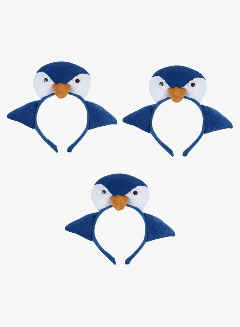 3 Pack Penguin Headband Plush Penguin Hair Hoop Cute Penguin Headdress Plush Penguin Headband Animal Headwear Hair