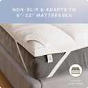 Extra Thick Fitted Mattress Topper - King Size | Soft & Cooling Pillow Top Mattress Pad & Protector | Bed Topper for Back Pain, Straps Stretch 6" to 22" Deep (Milky White -2 Inch)