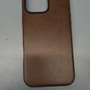Le Pelle - Handcrafted Premium Italian Leather Case for iPhone 16 Pro Max - Compatible with Magsafe - Two-Tone Effect with Unique Patina Over Time - Cocoa Brown