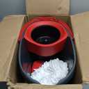 O-Cedar EasyWring Microfiber Spin Mop, Bucket Floor Cleaning System, Red, Gray, Standard