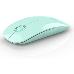 RAPIQUE R306 Wireless Mouse, Green, Bluetooth, USB, 480 hours battery life, 1600 DPI, Compatible with Windows, MacOS, Chromebook, Surface Pro, Laptops, PCs, and Computers