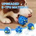 GLURUITE Dog Toys for Aggressive Chewers 4 Pack ETPU Material Prick Ball Bite Resistant Pet Chew Toys 2.55 in Colorful Interactive Dog Ball Suitable for Small Medium Dogs