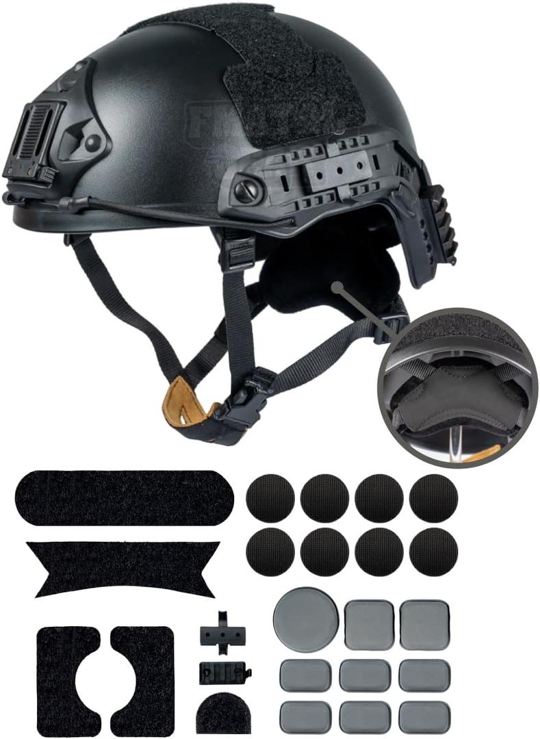 Ballistic Simple Version Fast Helmet ABS for Airsoft Helmets Tactical Helmet Paintball Outdoor Sports Hunting Shooting (Medium-Large, BK)