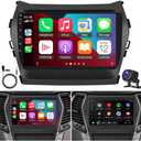 Android 13 Car Stereo for Hyundai IX45 Santa FE 2013-2018, 9 Inch Touch Screen Radio with Wireless Carplay Android Auto, Mirror Link Car Radio Bluetooth GPS WiFi FM SWC Backup Camera MIC 2+32G