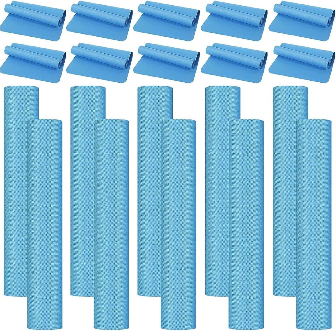 10 Pack Yoga Mats Bulk, 68'' x 24'' x 4mm Thick Yoga Mats for Kids and Adult Gym Mats Bundle Latex Free Exercise Mats with Non Slip Texture for Outdoor Yoga, Pilates or Workout