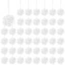 50 Pcs Loofah Sponge Bulk Mini Shower Sponge 3 Inch Loofahs Shower Pouf Mesh Shower Ball for Women Kids Men Exfoliating Bath Scrubber Travel Size Shower Gift(White)