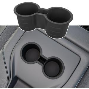 Xipoo 8 Seats 2nd Row Cup Holder Compatible with 2023 2024 2025 Honda Pilot Center Seat Armrest Drink Holder Silica Gel Black Drink Organizer Replacement for 2023-2025 Honda Pilot Accessories
