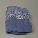 2 Pack Cotton Hand Towels,100% Cotton Face Towels, Durable Highly Absorbent Soft Washcloth Towel for Premium Luxury Spa Hotel Bathroom, Camping, Gym 14 x 30 Inch (Maoj-lassical Blue)