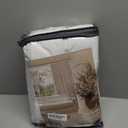 Beige White Pinch Pleated Full Blackout Curtains 2 Panels Set Linen Room Darkening 100% Black Out Window Curtains 96 Inch for Living Room Bedroom Thermal Insulated Pinch Pleat Drapes with Hooks Rings