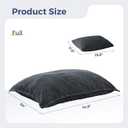 MAXYOYO Giant Bean Bag Chair with Pillow, 3 in 1 Convertible Bean Bag Chair for Adults with Washable Cover, Removable Floor Cushion Stuffed Floor Lounger for Living Room Bedroom, Dark Grey, Full