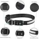 MASBRILL Light Up Dog Collars - LED Dog Collar Rechargeable Lighted Dog Collars Resistant-Water Night Walking Glow in the Dark Collars